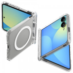 Spigen Ultra Hybrid Pro MagSafe &uuml;mbris Samsung Galaxy Z Flip8 telefonile &ndash; l&auml;bipaistev ja valge