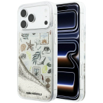 Karl Lagerfeld Liquid Glitter Beach & Sand &uuml;mbris mudelile iPhone 17 Pro Max / 18 Pro Max &ndash; beež