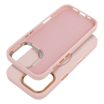 Case for iPhone 18 Pro / 17 Pro Frame Mag Cover compatible with MagSafe powder pink