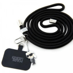 KARL LAGERFELD laikrodžio dirželis KLUCNMSCKIK (Crossbody Cord Ikonik) juodas