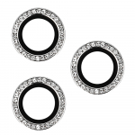 Apsauginis stiklas KIEKVIENAS DIAMOND kamerai (OBJEKTYVAS) Iphone 16 Pro/16 Pro Max sidabrinis (3 objektyvai)