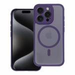 Pilnai matinis MAG COVER dėklas, suderinamas su MagSafe, iPhone 16 Pro Max violetinis