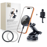 Tech-Protect V9 MagSafe 25W Qi 2.2 autolaadija - must