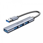 Vention CKOHB sąsajos &scaron;akotuvas USB 3.2 Gen 1 (3.1 Gen 1) Type-A 5000 Mbit/ai Pilka