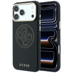 Guess Perforated 4G Gold Logo MagSafe &uuml;mbris mudelile iPhone 17 Pro / 18 Pro &ndash; v&auml;rv: must