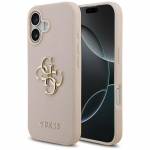 Guess Grained Big 4G & Classic Logo iPhone 17 &Uuml;mbris - Roosa