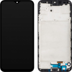 Ekranas Samsung A155 A15 4G/A156 A15 5G su lietimui jautriu stikliuku ir rėmeliu Black ORG