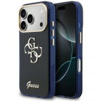 Guess IML 4G Script Metal &Uuml;mbris for iPhone 17 Pro - sinine