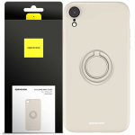 Spacecase Silikoninis dėklas su žiedu iPhone Xr kaulo spalvos