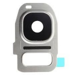 Samsung G930/G935 S7 Edge kameros stikliukas su rėmeliu Silver ORG