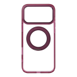 Case for iPhone 18 Pro Max / 17 Pro Max Frame Circle Stand compatible with MagSafe dark cherry