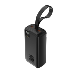 Wozinsky W8-W 30000 mAh 30W akupank, 2x USB-A, USB-C, taskulambiga, must