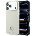 Guess Grained Round Strass Logo MagSafe &uuml;mbris iPhone 18 Pro / 17 Pro &ndash; beež
