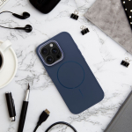 Case for iPhone 18 Pro / 17 Pro Frame Mag Cover compatible with MagSafe navy blue