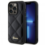 Guess Quilted Metal Logo &uuml;mbris jaoks iPhone 15 Pro - must