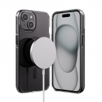 Crong Clear MAG Pro MagSafe &uuml;mbris seadmele iPhone 15, must