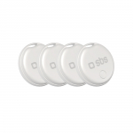 SBS Track My Circle lokaator, &uuml;hildub Apple Find Myga, 4 tk komplekt - valge