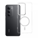 &Uuml;mbris Xiaomi Redmi 15 Frame Clear Hybrid Mag Cover, &uuml;hilduv MagSafe-ga, l&auml;bipaistev