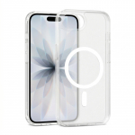 Crong Hybrid Matte Magnetic MagSafe &uuml;mbris seadmele iPhone 17e / 16e, valge