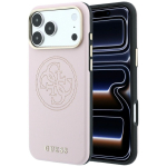 Guess Perforated 4G Gold Logo MagSafe &uuml;mbris mudelile iPhone 17 Pro / 18 Pro &ndash; v&auml;rv: roosa