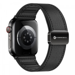 FORCELL F-DESIGN FA21 ekologi&scaron;kos odos dirželis APPLE laikrodžiui 38 / 40 / 41 mm juodas
