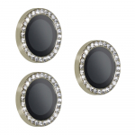 Apsauginis stiklas HARD DIAMOND kameros objektyvui Iphone 17 Pro/17 Pro Max titaninis (3 vnt)