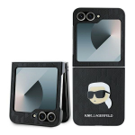 Karl Lagerfeld Saffiano Monogram &Uuml;mbris jaoks Samsung Galaxy Z Flip 6 - Must