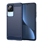 Carbon Case painduv silikoonist s&uuml;sinikkiust &uuml;mbris Xiaomi Poco F4 5G jaoks, sinine