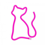 Neon LED Light CAT roosa Bat + USB FLNE04 Forever Light