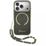 Guess IML Glitters Script Rihm MagSafe &Uuml;mbris for iPhone 17 Pro - must