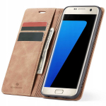 Spacecase piniginės dėklas Galaxy S7 Edge &scaron;viesiai rudas
