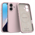 Spacecase Dėklas Silicone Mag iPhone 16 &scaron;viesiai rožinis