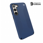 Speck Presidio2 Grip &uuml;mbris seadmele Samsung Galaxy S23+, libisemiskindla haardega, Coastal Blue / Black mustriga