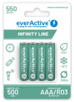 Įkraunamos baterijos everActive Ni-MH R03 AAA 550 mAh Infinity Line