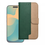 Raamat&uuml;mbris iPhone 17 / 18 Split Book roheline ja kuldne
