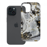 FORCELL F-PROTECT Mirage, karinio lygio dėklas su MagSafe, suderinamas su IPHONE 15 sidabrinis rūkas