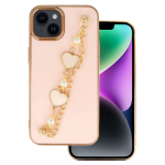 Madingas dėklas telefonui Iphone 14 Plus dizainas 3 &scaron;viesiai rožinė