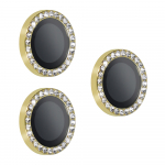 Temperuotas stiklas HARD DIAMOND kamerai (objektyvui) iPhone 17 Pro/17 Pro Max aukso spalvos, 3 vnt.