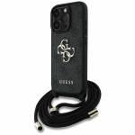 GUESS &uuml;mbris jaoks IPHONE 16 Pro Max GUHCP16XP4GMGCRK (CBDY PU 4G Big Logo W/Cord Strap) must
