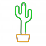 Neon LED Light CACTUS oranž roheline Bat + USB FLNE02 Forever Light