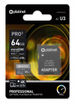 M&auml;lukaart Platinet MicroSD 64GB (class10 UHS-III 90MB/S) + SD adapter