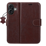 Smart Luxe nahast &uuml;mbris iPhone 16 6,1" pruun