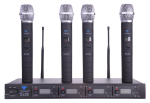 PLL-400 UHF 4-kanaliline juhtmevaba mikrofonis&uuml;steem 4 k&auml;simikrofoniga