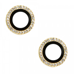 Apsauginis stiklas HARD DIAMOND foto objektyvui iPhone 14/14 Plus/16e, auksinis (2 vnt.)