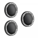 Temperuotas stiklas HARD DIAMOND kamerai (objektyvui) iPhone 17 Pro/17 Pro Max juodos spalvos, 3 vnt.