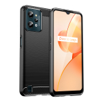 Carbon Case &uuml;mbris Realme C31 jaoks paindlik silikoonist s&uuml;sinikkate must
