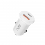 XO car laadija CC69 PD 30W QC 1x USB 1x USB-C valge