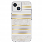 Case-Mate Pearl Stripes MagSafe &uuml;mbris seadmele iPhone 14 / 13, p&auml;rlmutrikaunistusega