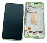 Ekranas Samsung A546 A54 5G 2023 su lietimui jautriu stikliuku ir rėmeliu Lime originalus (assembled service pack)