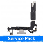 Krovimo lizdas skirtas Apple iPhone 17 su lanksčiąja jungtimi + baterija / White / (Service Pack)